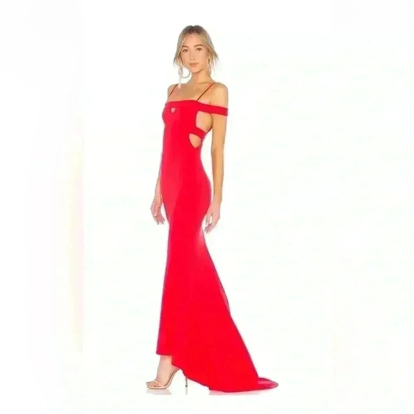 NWT- LOVERS AND FRIENDS Cece Gown in Red Rose- Size-medium - Picture 2 of 11